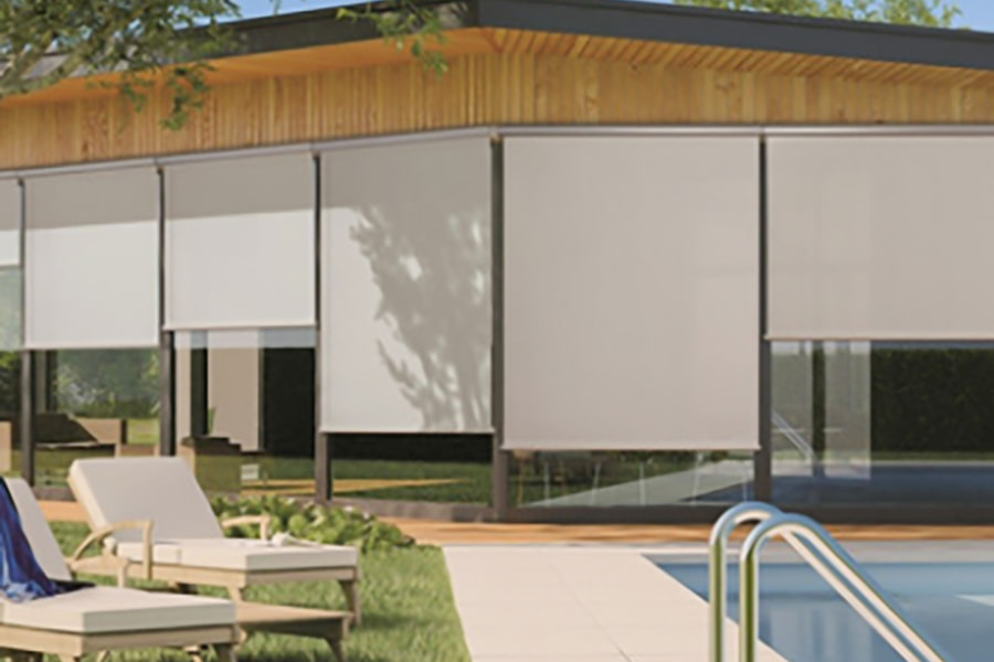 UV-resistant fabraice imbhalla blackout PVC solúbtha fireproof - le haghaidh baile, oifig, áit phoiblí